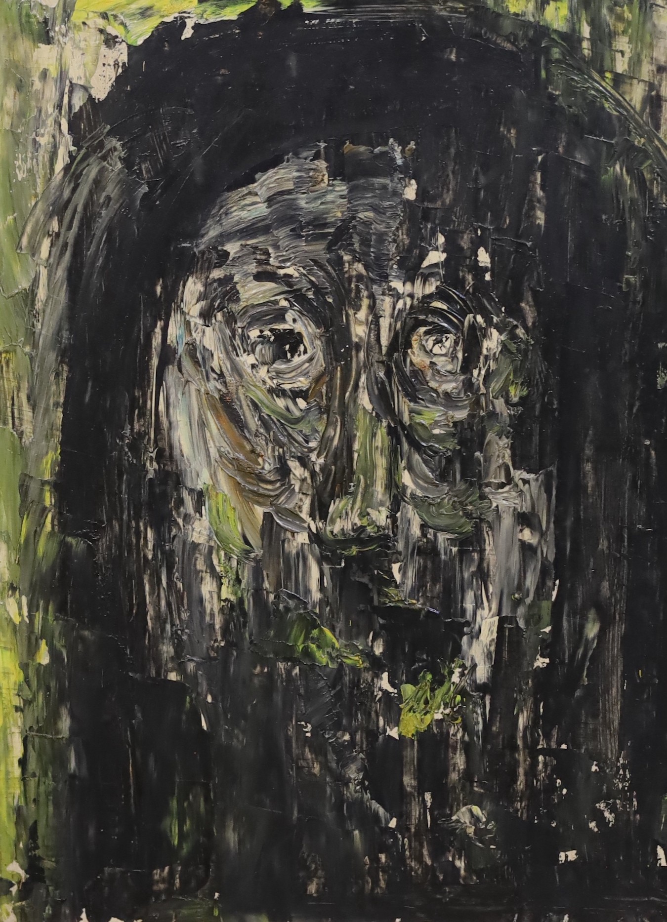 James Lawrence Isherwood (British, 1917- 1989), Head of a woman, oil on board, 39 x 29cm
